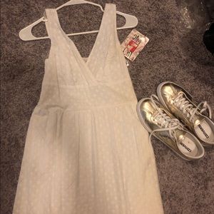 Eyelet mini dress